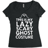 this is my lazy ghost costume 3 Women's Triblend Scoop T-shirt