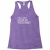 i'm a lot cooler on the internet Racerback Tank