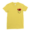 Cookie Monster Elmo Pocket Ladies Fitted T-Shirt