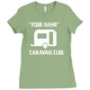 personalised your name caravan club funny gift Ladies Fitted T-Shirt