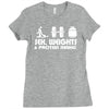 sex weights and protein shakes Ladies Fitted T-Shirt