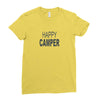 happy camper Ladies Fitted T-Shirt