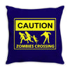 caution zombies crossing t shirt x large funny walking brains awesome Throw Pillow