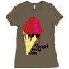 through being cool graphic Ladies Fitted T-Shirt