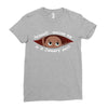 January Peeking Out Baby Boy Ladies Fitted T-Shirt