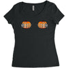 pumpkin skull hand Women's Triblend Scoop T-shirt