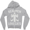 real men love cats (2) Zipper Hoodie