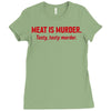 meat is murder Ladies Fitted T-Shirt