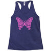 breast cancer butterfly Racerback Tank