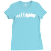evolution of man, lada niva Ladies Fitted T-Shirt