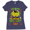 My Broom Broke So I Became A Biologist Ladies Fitted T-Shirt