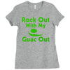 rock out with my guac out Ladies Fitted T-Shirt