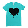 dripping heart melting heart Ladies Fitted T-Shirt