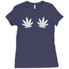 weed leaf Ladies Fitted T-Shirt