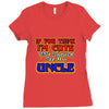 i'm cute see my uncle Ladies Fitted T-Shirt
