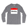 title of day of the week monday day of the week Long Sleeve Shirts