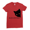 black cats rule Ladies Fitted T-Shirt
