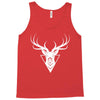 deer head vector white logo Tank Top