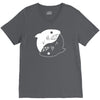 yin yang shark V-Neck Tee