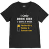 drink beer 3 days a week V-Neck Tee