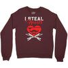 i steal heart valentin day Crewneck Sweatshirt