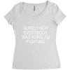 surely not everybody was kung fu fighting Women's Triblend Scoop T-shirt