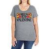 pizza is my valentine 4 Ladies Curvy T-Shirt