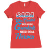Saba Was Created because Grankids Need Real Heroes Ladies Fitted T-Shirt