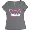 pussy roar - women's march alliance white logo Women's Triblend Scoop T-shirt
