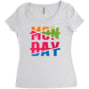 monday crossed out Women's Triblend Scoop T-shirt