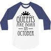 queens are born in october (2) 3/4 Sleeve Shirt