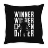 winner winner chicken dinner 3 Throw Pillow