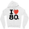 i love 80's Zipper Hoodie
