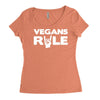 vegans rule Women's Triblend Scoop T-shirt