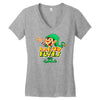 raised by elves elf christmas Women's V-Neck T-Shirt