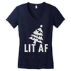 lit af Women's V-Neck T-Shirt