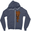 hidden groot [converted] Zipper Hoodie