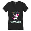september born unicorns Women's V-Neck T-Shirt