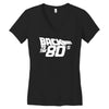 back to the 80's, funny retro Women's V-Neck T-Shirt