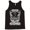 Never Underestimate Dog Rescuer Who Was Born November Tank Top