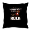 retirement plan bass rock Throw Pillow