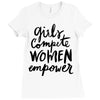 girls compete, women empower Ladies Fitted T-Shirt