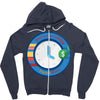 clock Zipper Hoodie