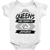 Queens Are Born In January Baby Onesie