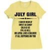 Super July Girl Ladies Fitted T-Shirt