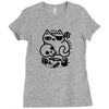 badass cat Ladies Fitted T-Shirt