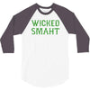 wicked smaht funny 3/4 Sleeve Shirt