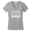 This Girl Loves Papillon Women's V-Neck T-Shirt