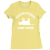 pro cow tipper tipping funny Ladies Fitted T-Shirt
