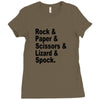 rock paper scissors lizard spock big bang theory geek nerd gift t shir Ladies Fitted T-Shirt